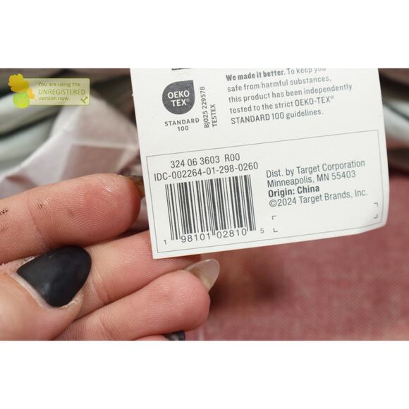 Hearth & Hand with Magnolia Meadow Bunny Quilted 25x25" Baby Stroller Blanket - Picture 6 of 6